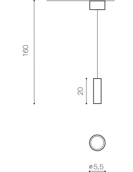 Azzardo GALILEO 1 PENDANT WH Pendant Lamp White AZ4068 - product 2
