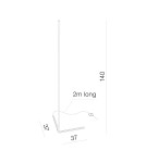 LED floor lamps - Azzardo JOHNNY DIGITAL LED RGB + REMOTE CONTROL WH Floor Lamp White Mat AZ4755. - product 3