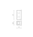 Outdoor wall lamps - Azzardo JAKE WALL 2 BK Wall lamp/shade IP54 Black Mat AZ4269. - product 4