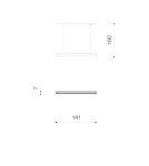 Pendant lamps over desk - Azzardo LINNEA 140 PENDANT CCT BK Pendant Lamp Black AZ4571 - product 2