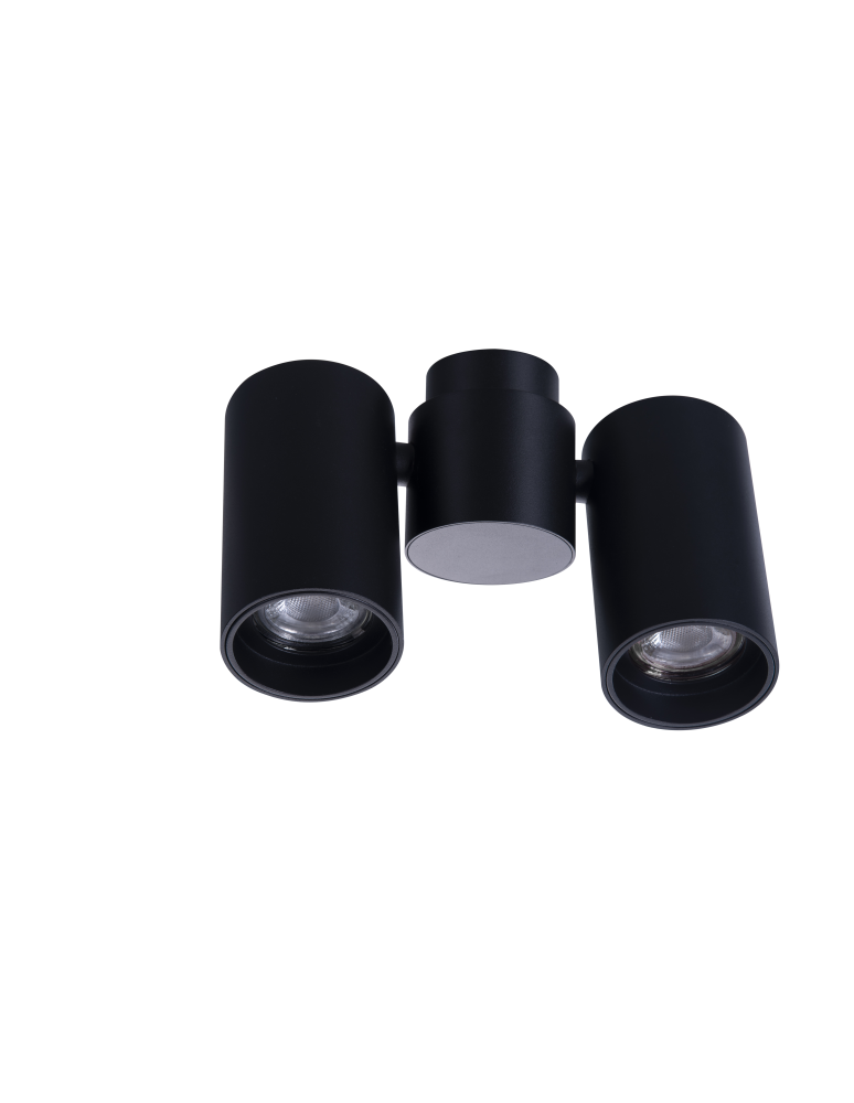 Ceiling spotlights - Azzardo MAKALU 2 BK Surface Mounted Lamp Black AZ4212 - product kolory-swiatla.pl 1