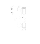 Ceiling spotlights - Azzardo MAKALU 1 WH Surface Mounted Lamp White AZ4211 - product 5