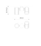 Ceiling spotlights - Azzardo MAKALU 2 BK Surface Mounted Lamp Black AZ4212 - product 3