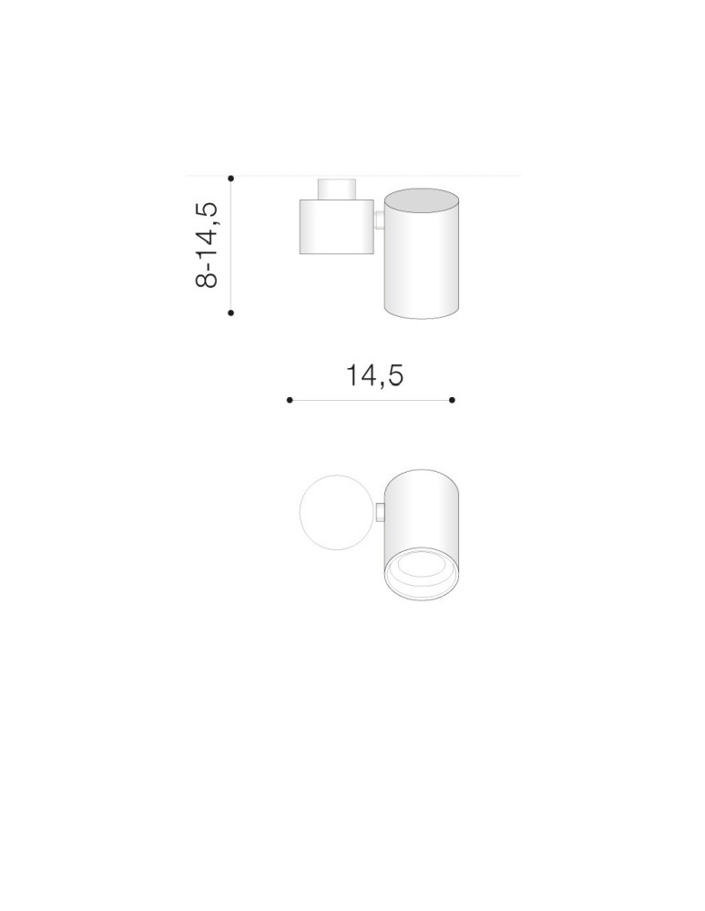 Ceiling spotlights - Azzardo MAKALU 1 BK Surface Mounted Lamp Black AZ4210 - product kolory-swiatla.pl 4