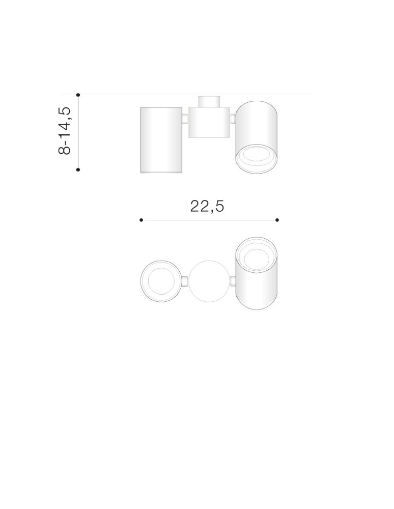 Ceiling spotlights - Azzardo MAKALU 2 WH Surface Mounted Lamp White AZ4213 - product kolory-swiatla.pl 4