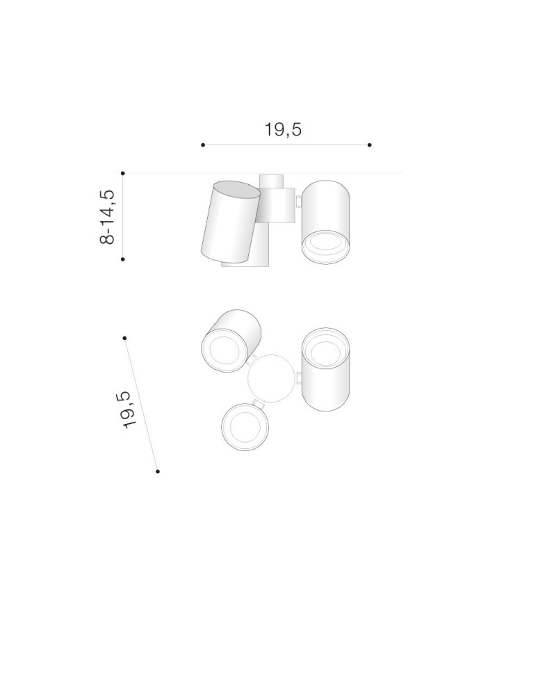 Ceiling spotlights - Azzardo MAKALU 3 WH Surface Mounted Lamp White AZ4215 - product kolory-swiatla.pl 4