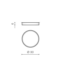 Azzardo MONZA R 30 CCT + REMOTE CONTROL (BK) Surface Mounted Lamp Black AZ4761. - product 2