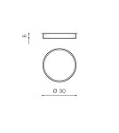 Plafonds with remote control - Azzardo MONZA R 30 CCT + REMOTE CONTROL (CHA) Surface Mounted Lamp Champagne AZ4759. - product 2