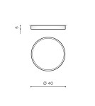 Plafonds with remote control - Azzardo MONZA R 40 CCT + REMOTE CONTROL (CHA) Surface Mounted Lamp Champagne AZ4762. - product 2