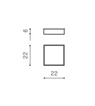 Plafonds with remote control - Azzardo MONZA S 22 CCT + REMOTE CONTROL (WH) Surface Mounted Lamp White AZ4769. - product 2