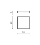 Plafonds with remote control - Azzardo MONZA S 30 CCT + REMOTE CONTROL (BK) Surface Mounted Lamp Black AZ4773 - product 2