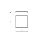 Plafonds with remote control - Azzardo MONZA S 40 CCT + REMOTE CONTROL (BK) Surface Mounted Lamp Black AZ4776 - product 2
