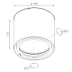 Aqform TUBA 111 230V 11.5cm natynkowy czarny 45711-0000-U8-PH-02