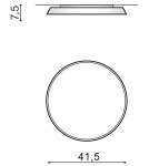 Round Plafonds - Azzardo CORTONA 41 4000K GREY 1xLED Ceiling Ceiling Gray AZ2733 - product 2