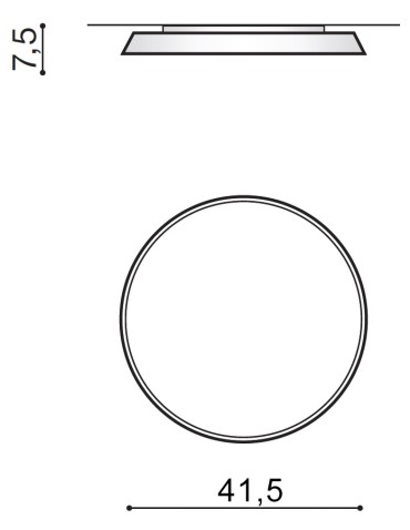 Azzardo CORTONA 41 4000K GREY 1xLED Sufitowa Szary AZ2733 - produkt 2