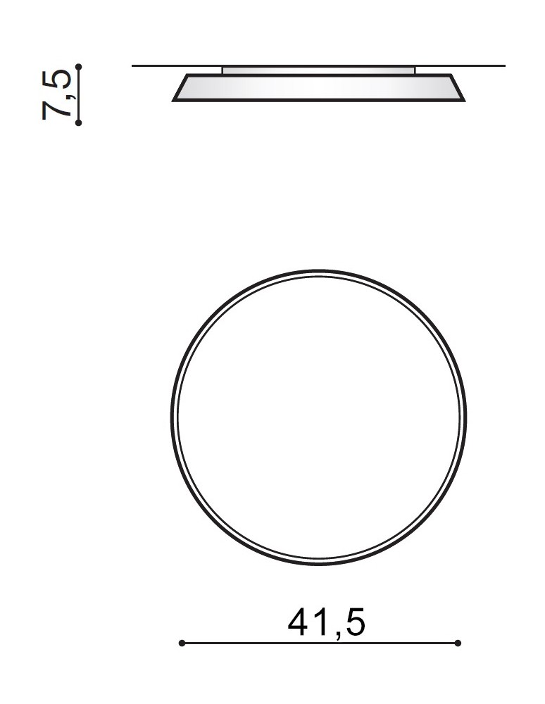 Round Plafonds - Azzardo CORTONA 41 4000K GREY 1xLED Ceiling Ceiling Gray AZ2733 - product kolory-swiatla.pl 2