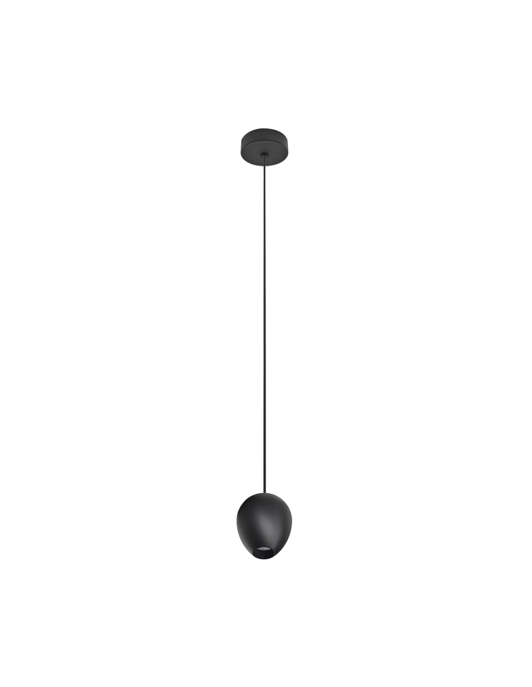 LED pendant lamps - Azzardo OVUM 1 PENDANT BLACK 1xLED Pendant Black AZ3095 - product kolory-swiatla.pl 1