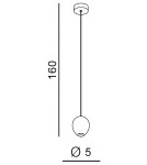 LED pendant lamps - Azzardo OVUM 1 PENDANT BLACK 1xLED Pendant Black AZ3095 - product 3