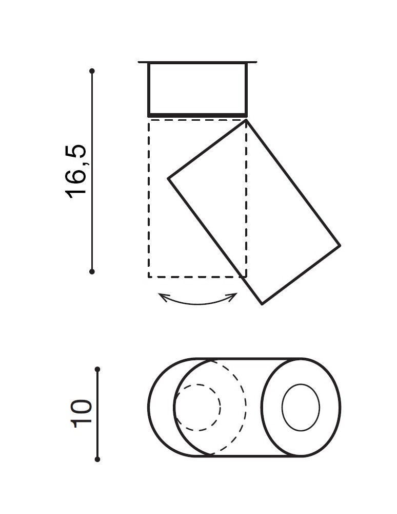 LED headlights - Azzardo SIENA 20W 3000K BLACK 1xLED Ceiling Spotlight Black AZ2218 - product kolory-swiatla.pl 2