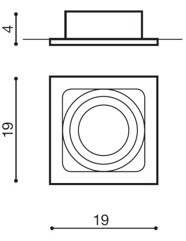 Azzardo SISTO 1 BLACK/BLACK 1xES111 Recessed Black AZ2810 - product 2