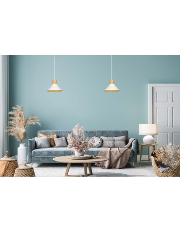 Emibig ROWEN 1 WHITE LAMPA WISZĄCA BIAŁY 1045/1 - produkt 2