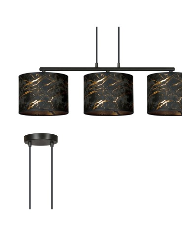 Emibig BRODDI 3 BL MARBEL BLACK LAMPA WISZĄCA CZARNY 1048/3 - produkt 2