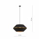 Emibig PIANO 1 BLACK/GOLD Lampa wisząca Czarny 1183/1