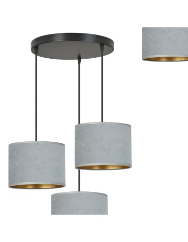 Emibig HILDE 3 BL PREMIUM GRAY LAMPA WISZĄCA CZARNY 1050/3PREM - produkt 2