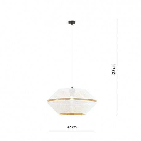 Emibig MALIA 1 WHITE/GOLD Lampa wisząca Czarny 1184/1