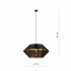 Emibig MALIA 1 BLACK/GOLD Lampa wisząca Czarny 1185/1