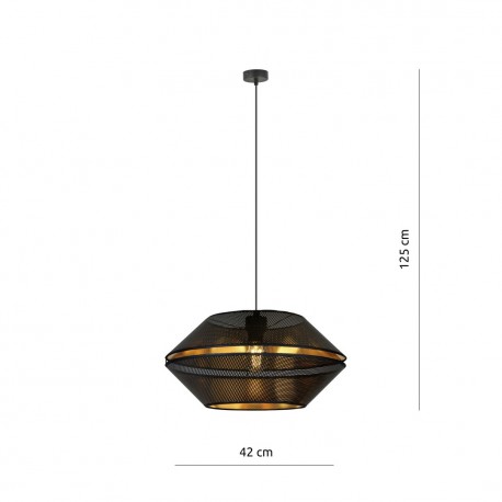 Emibig MALIA 1 BLACK/GOLD Lampa wisząca Czarny 1185/1