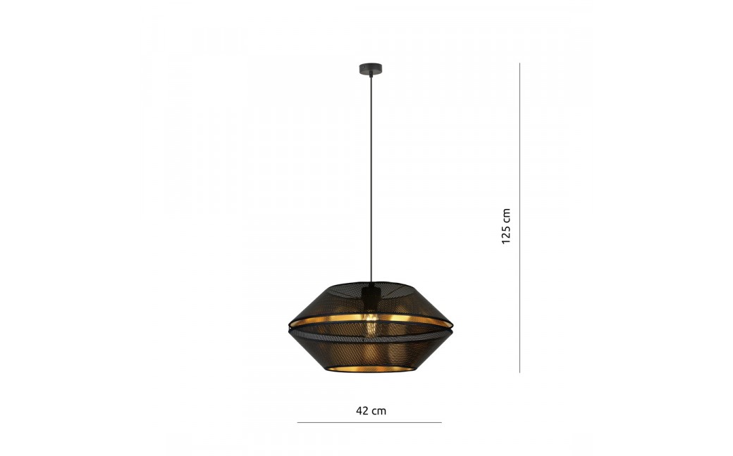 Emibig MALIA 1 BLACK/GOLD Lampa wisząca Czarny 1185/1