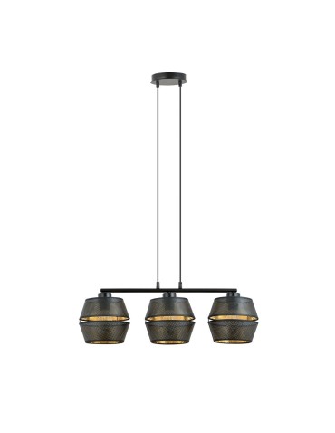 Emibig MALIA 3 BLACK/GOLD Lampa wisząca Czarny 1185/3 - produkt 2