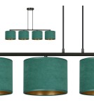 4 point pendant lamps - Emibig HILDE 4 BL GREEN PENDING LAMP BLACK 1051/4 - product 2