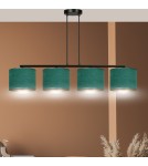 4 point pendant lamps - Emibig HILDE 4 BL GREEN PENDING LAMP BLACK 1051/4 - product 9
