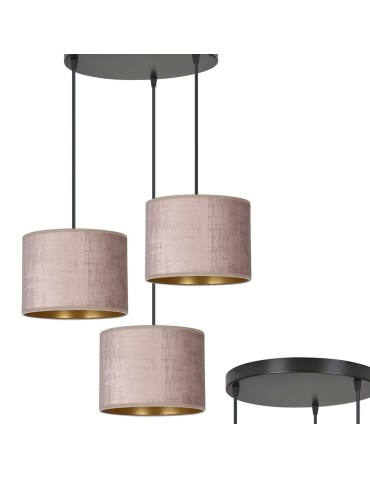 Emibig HILDE 3 BL PREMIUM ROSE LAMPA WISZĄCA CZARNY 1053/3PREM - produkt 2