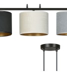 Multicolored pendant lamps - Emibig HILDE 3 BL MIX Pendant LAMP BLACK 1055/3 - product 2
