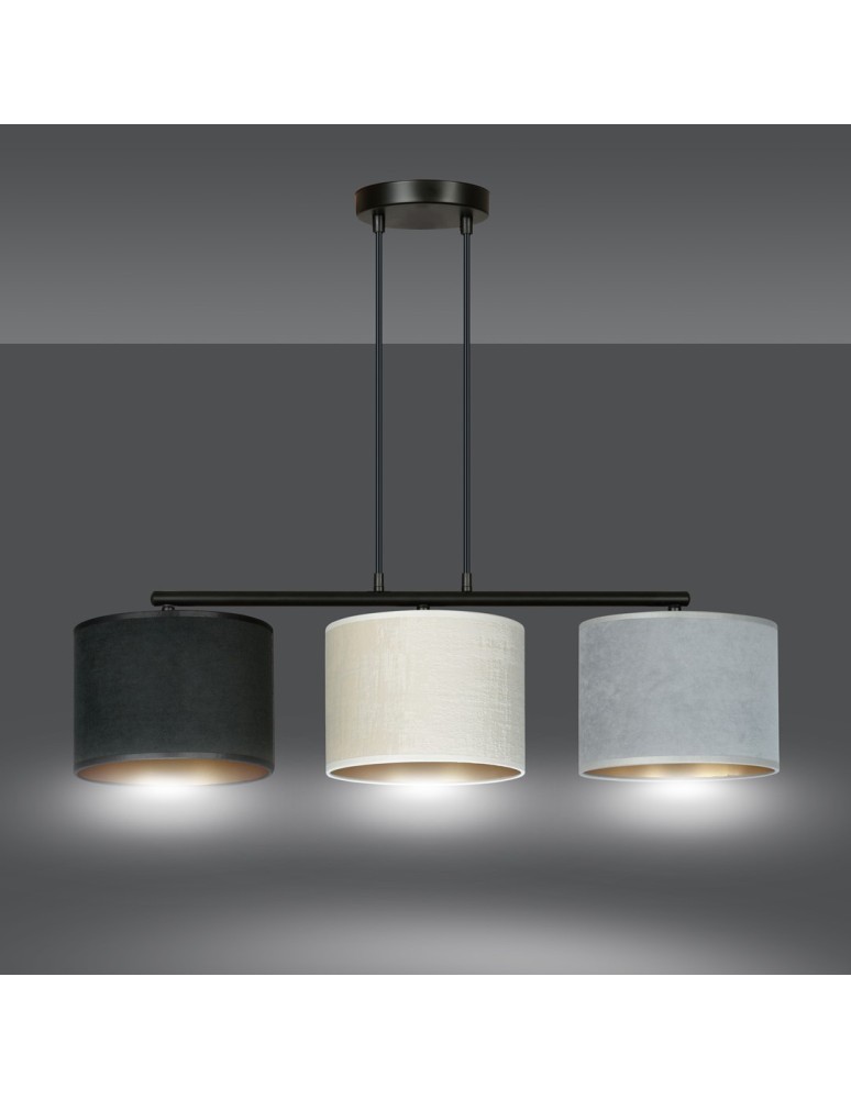 Multicolored pendant lamps - Emibig HILDE 3 BL MIX Pendant LAMP BLACK 1055/3 - product kolory-swiatla.pl 4