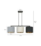 Multicolored pendant lamps - Emibig HILDE 3 BL MIX Pendant LAMP BLACK 1055/3 - product 5