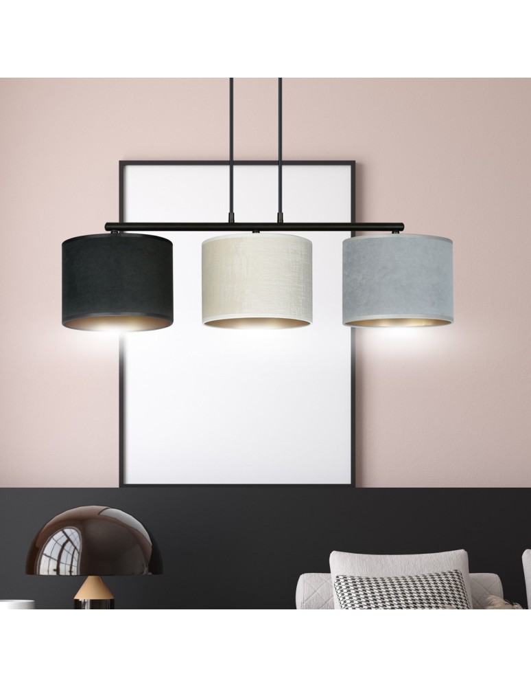 Multicolored pendant lamps - Emibig HILDE 3 BL MIX Pendant LAMP BLACK 1055/3 - product kolory-swiatla.pl 8