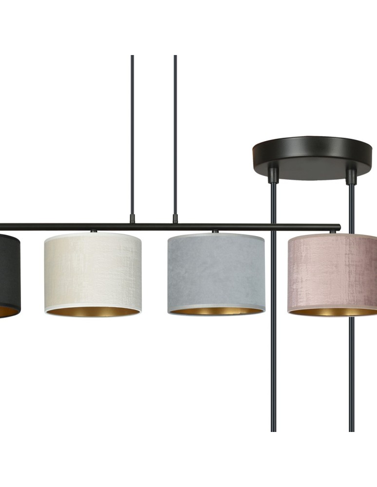 Multicolored pendant lamps - Emibig HILDE 4 BL MIX Pendant LAMP BLACK 1055/4 - product kolory-swiatla.pl 2