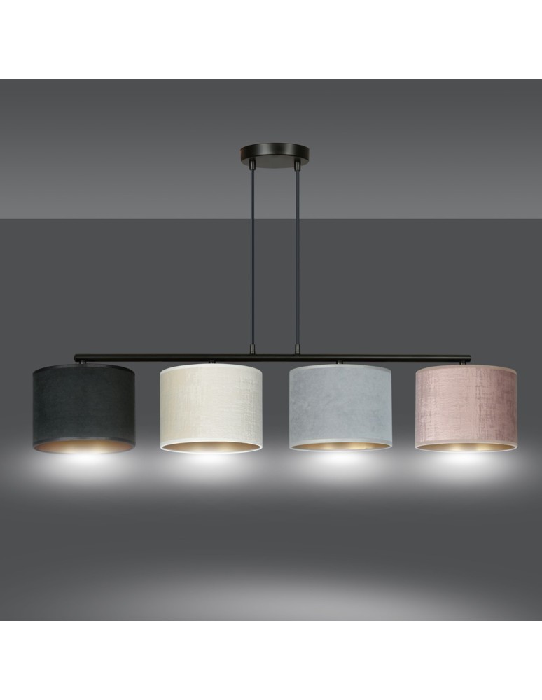 Multicolored pendant lamps - Emibig HILDE 4 BL MIX Pendant LAMP BLACK 1055/4 - product kolory-swiatla.pl 4