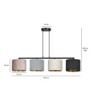 Multicolored pendant lamps - Emibig HILDE 4 BL MIX Pendant LAMP BLACK 1055/4 - product 5