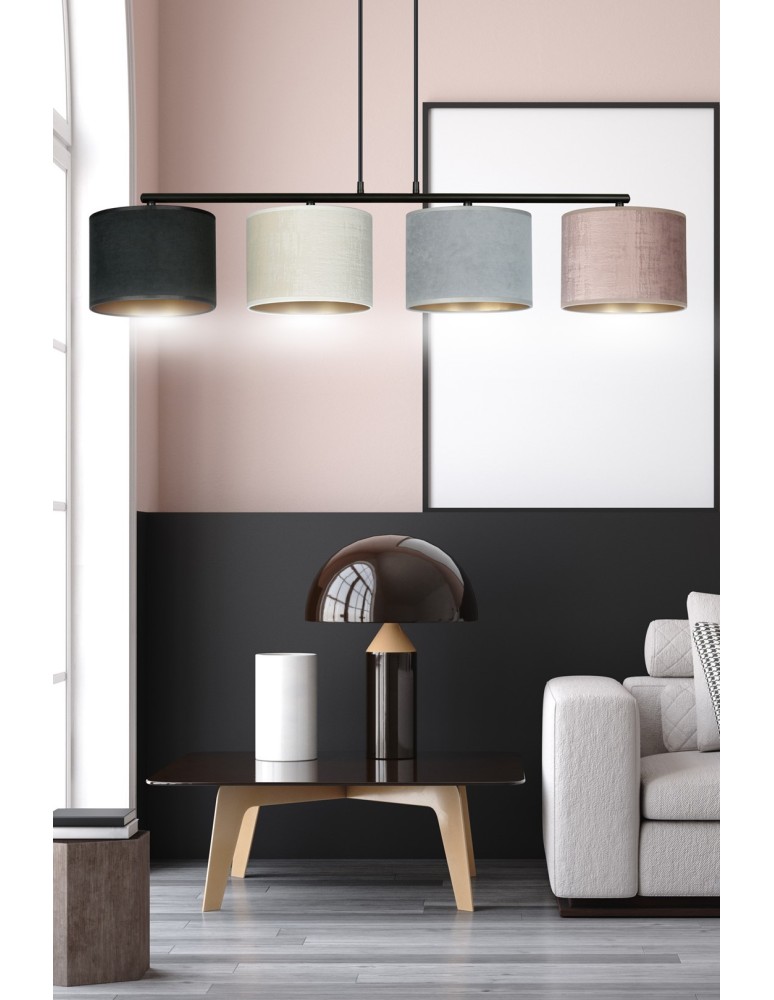 Multicolored pendant lamps - Emibig HILDE 4 BL MIX Pendant LAMP BLACK 1055/4 - product kolory-swiatla.pl 8