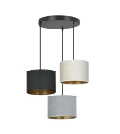 Multicolored pendant lamps - Emibig HILDE 3 BL PREMIUM MIX Pendant LAMP BLACK 1055/3PREM - product 1