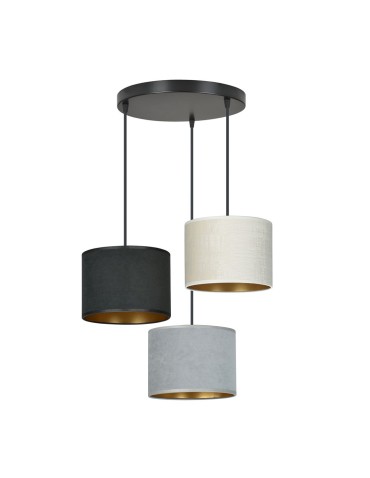 Emibig HILDE 3 BL PREMIUM MIX Pendant LAMP BLACK 1055/3PREM