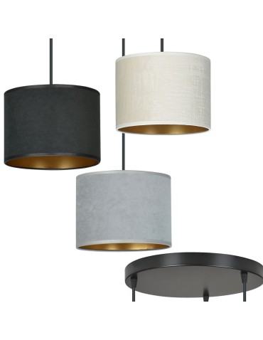 Emibig HILDE 3 BL PREMIUM MIX Pendant LAMP BLACK 1055/3PREM - product 2
