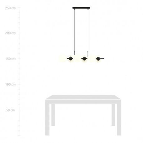 Emibig RORY 6 OPAL Lampa wisząca Czarny 1205/6