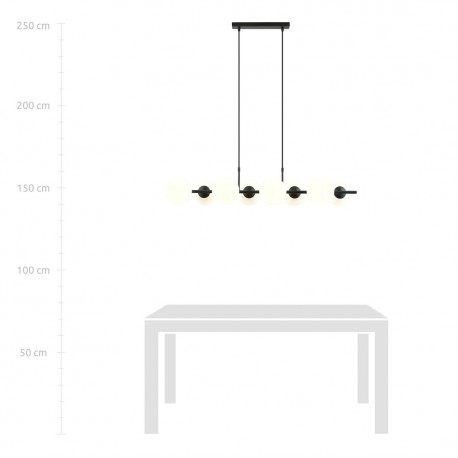 Emibig RORY 8 OPAL Lampa wisząca Czarny 1205/8