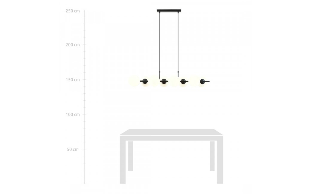 Emibig RORY 8 OPAL Lampa wisząca Czarny 1205/8